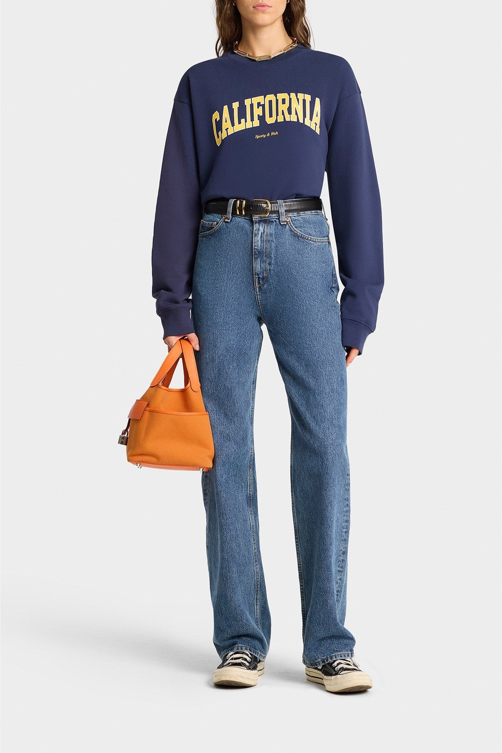 California printed sweatshirt - Navy