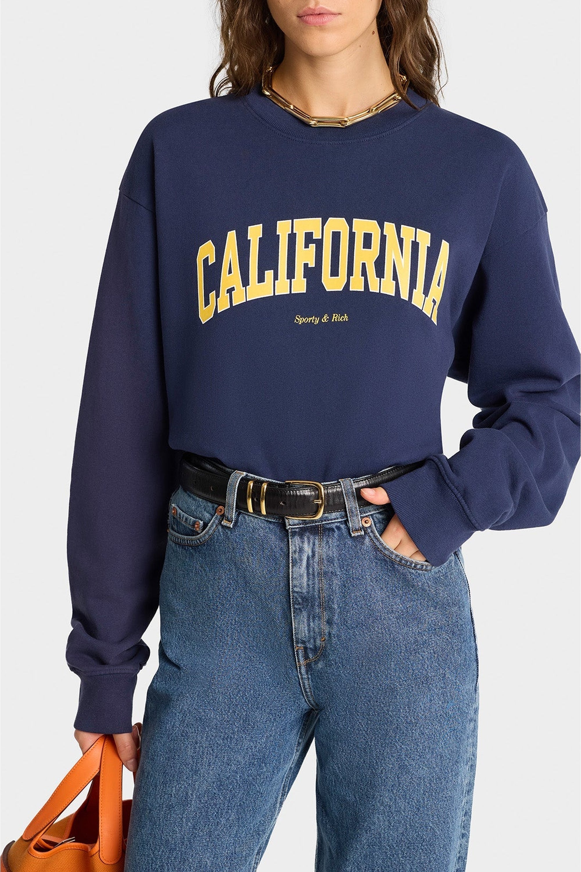 California printed sweatshirt - Navy
