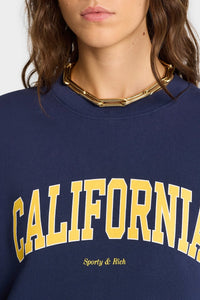 California printed sweatshirt - Navy