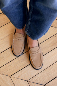 Mocassins Les Valentin en cuir - Beige