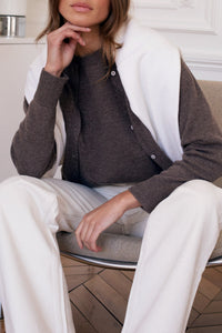 Cardigan Le Cocteau en laine - Marron Clair