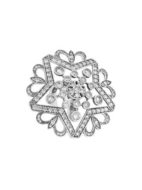 3qty DJV / QTY DISPO : 3-QTY VENDUES : 0-ST : 0% PRIX DJV : 195€ // Argent Bague en argent vintage Art Déco Chantilly pavé de Burmalite™ blanche /// RECO : 168€