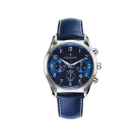 Elegance Chrono watch in steel 42 mm - Blue