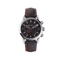 Montre Chrono Élegance en acier 42 mm - Noir