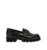 Morgana rhinestone leather loafers - Nero & Jet Hematite