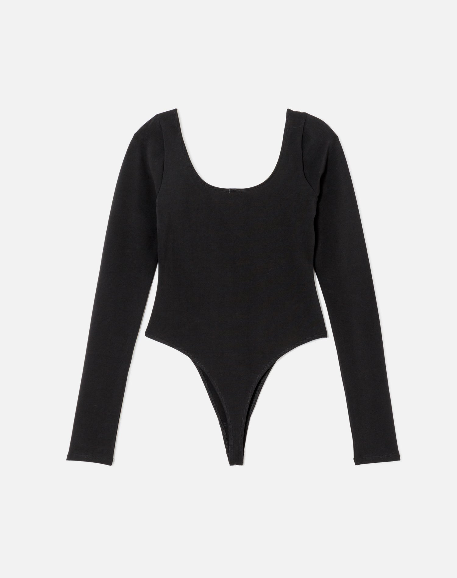 Scoop-neck bodysuit - Black