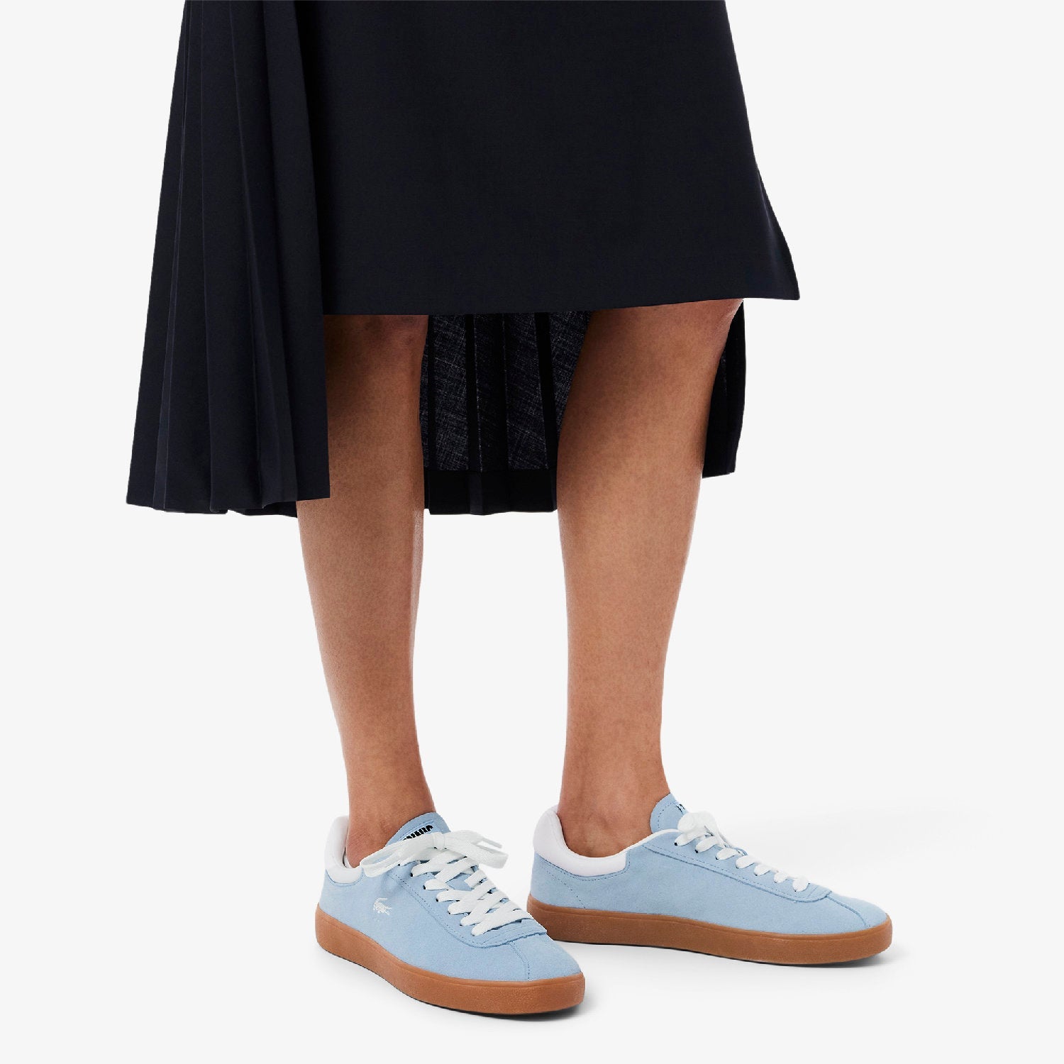 Sneakers Baseshot en daim - Light Blue & Gum