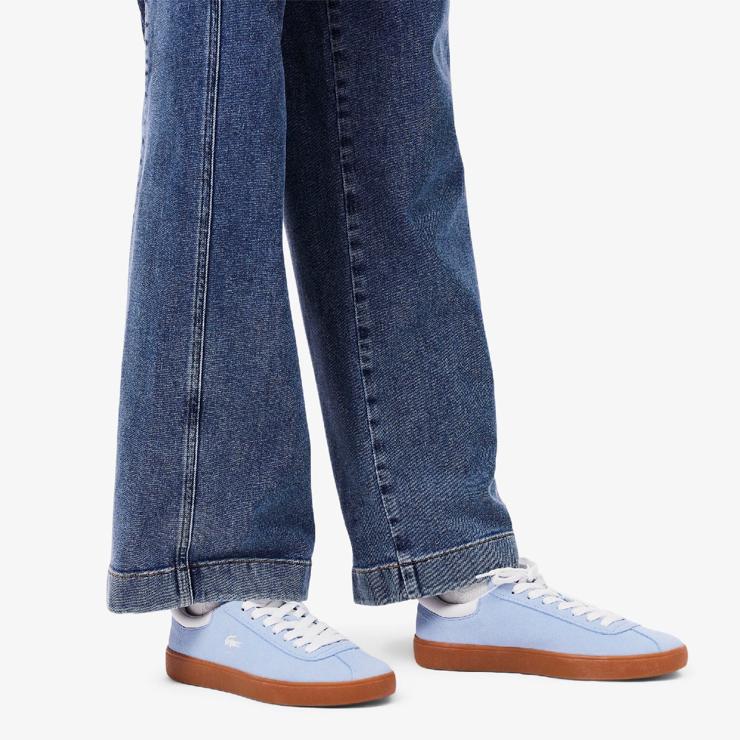 Sneakers Baseshot en daim - Light Blue & Gum