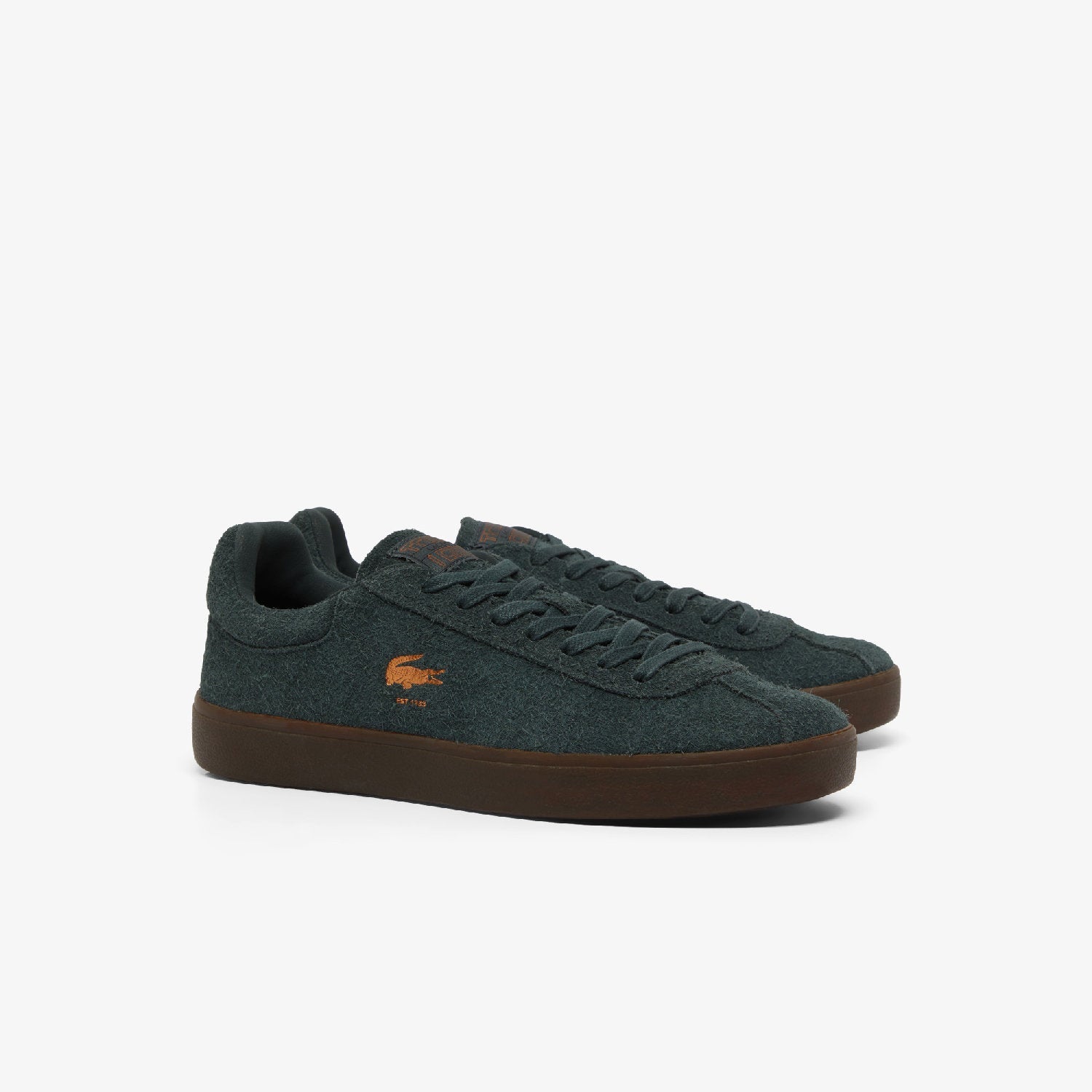 Sneakers Baseshot en daim - Dark Green & Gum