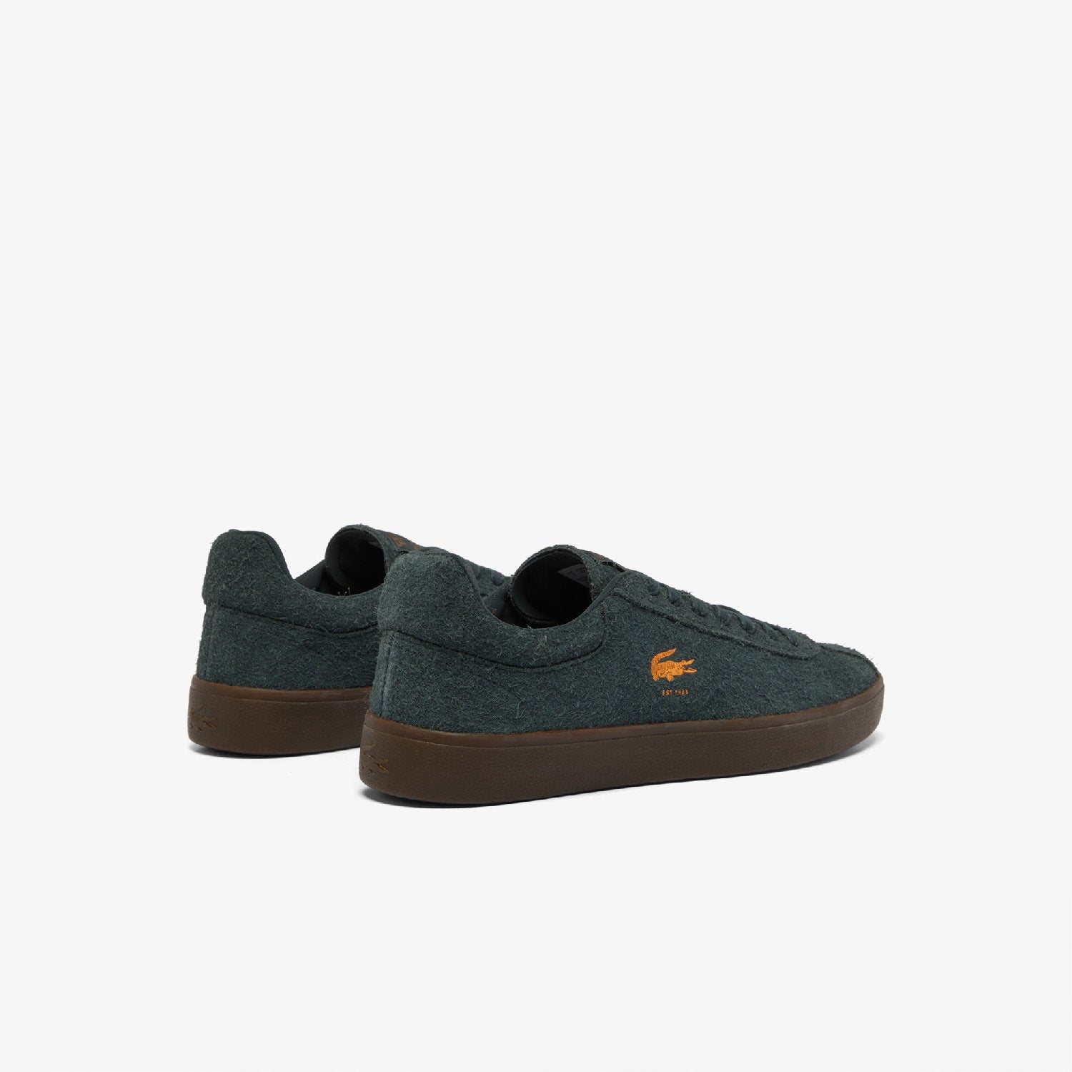 Sneakers Baseshot en daim - Dark Green & Gum