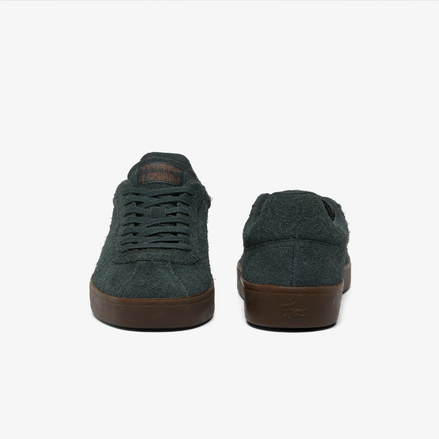 Sneakers Baseshot en daim - Dark Green & Gum