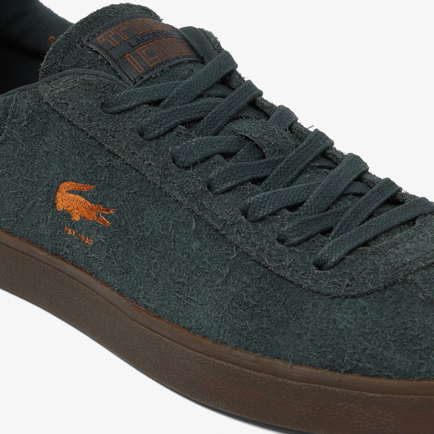 Sneakers Baseshot en daim - Dark Green & Gum