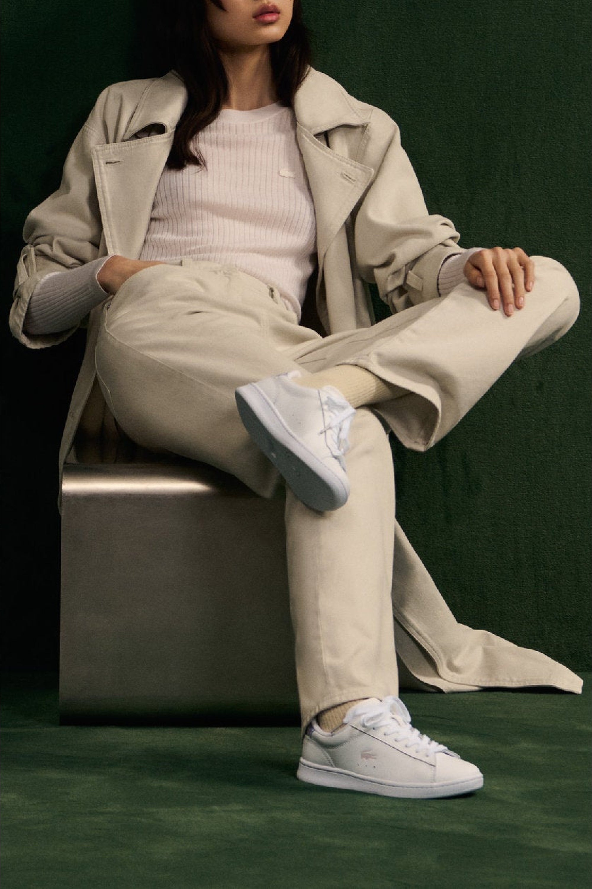 Sneakers Carnaby Set en cuir - White & Light Pink
