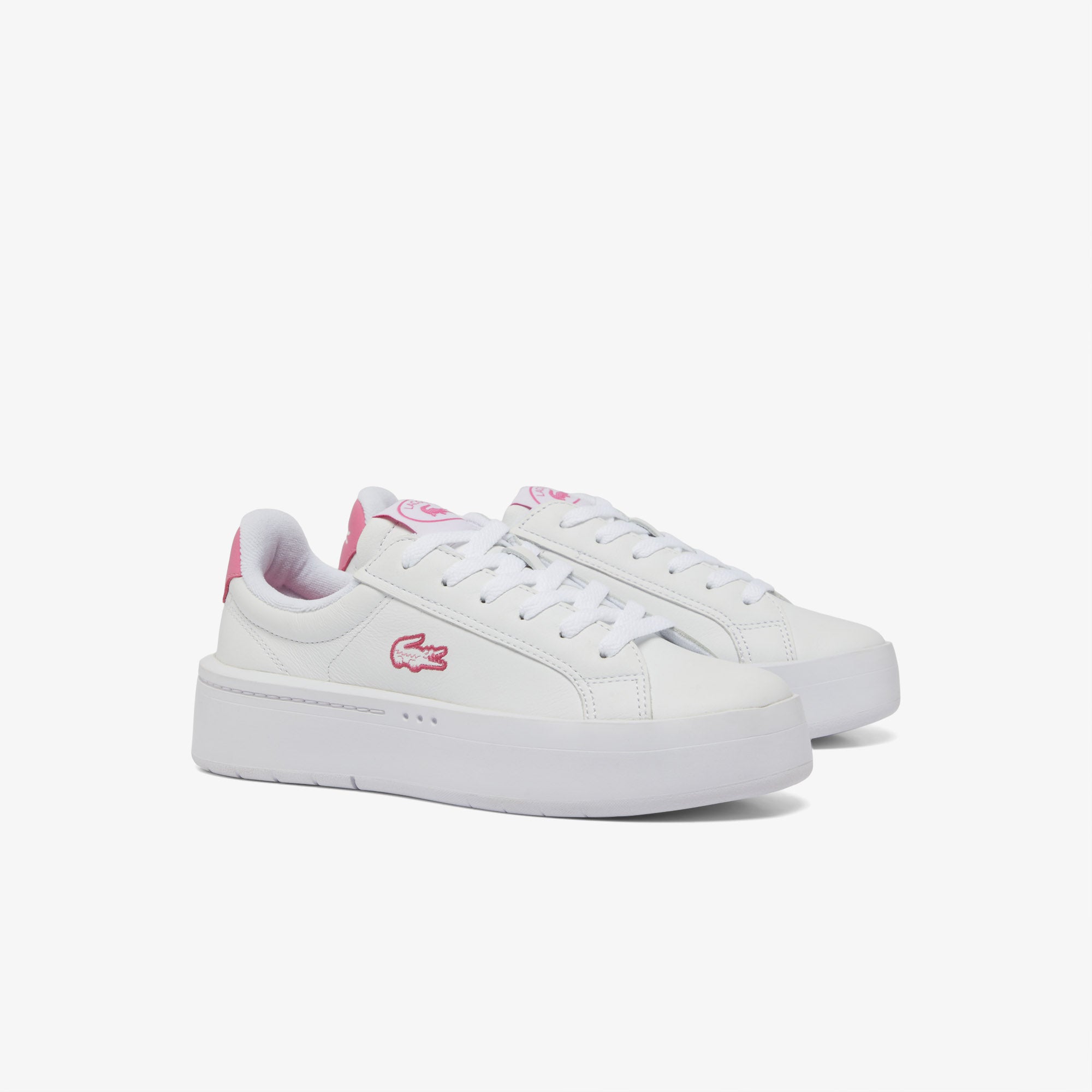 Sneakers Carnaby Platform en cuir - White & Pink