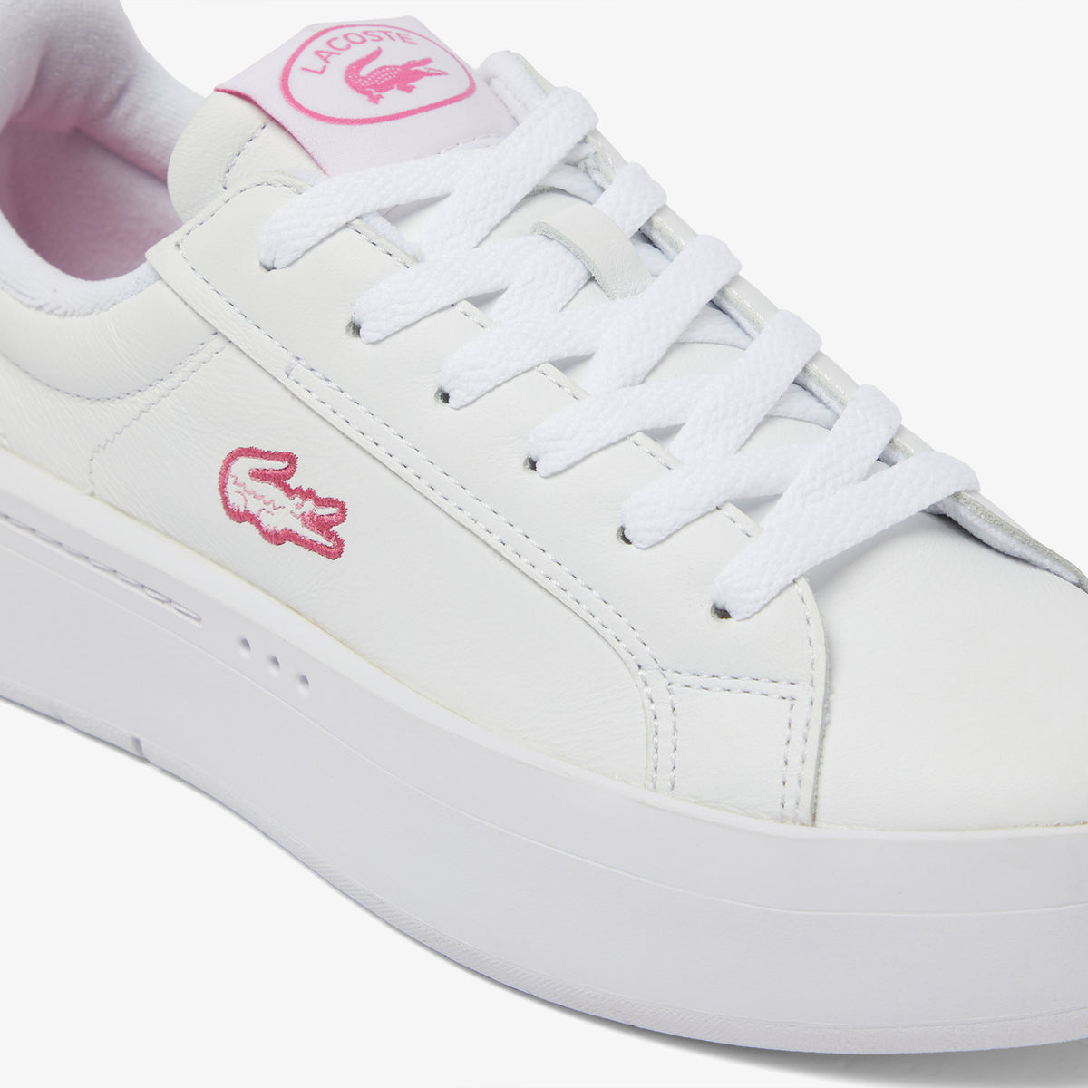 Sneakers Carnaby Platform en cuir - White & Pink