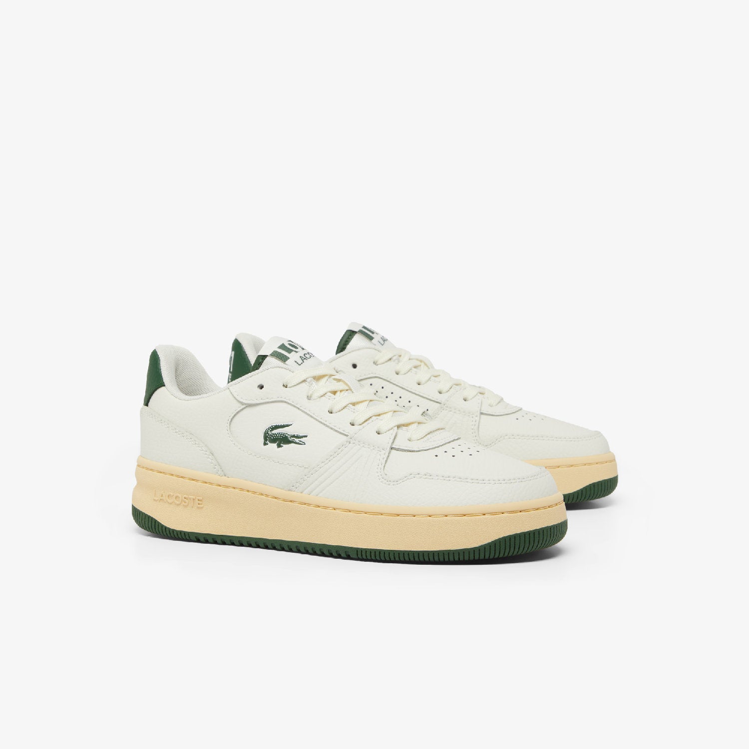 L001 Set sneakers in leather - Off White & Green