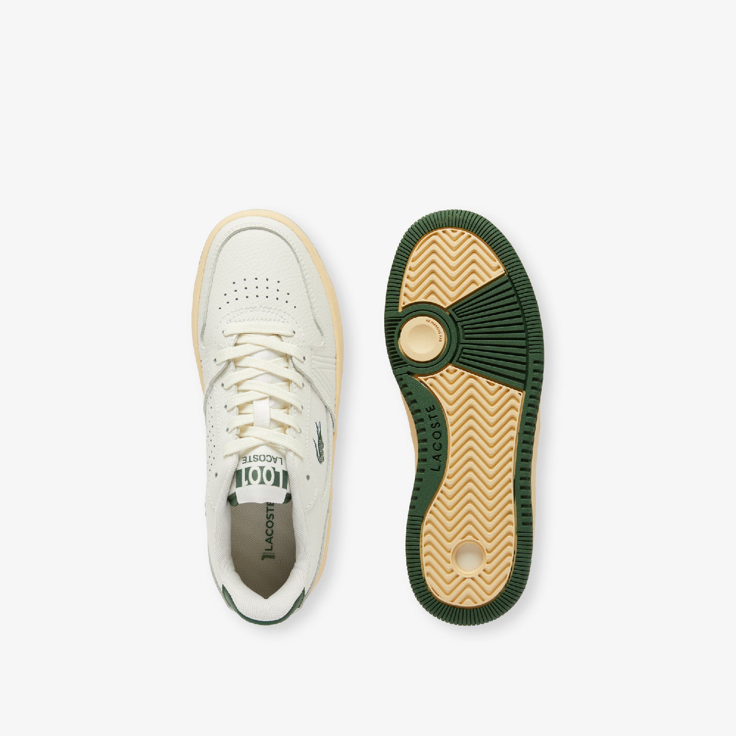 L001 Set sneakers in leather - Off White & Green