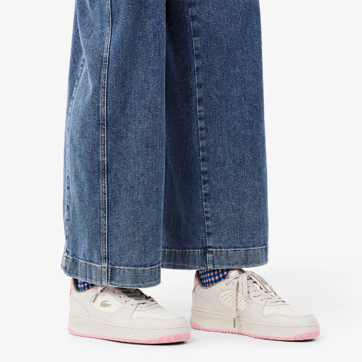 Sneakers L001 Set en cuir - Off White & Pink