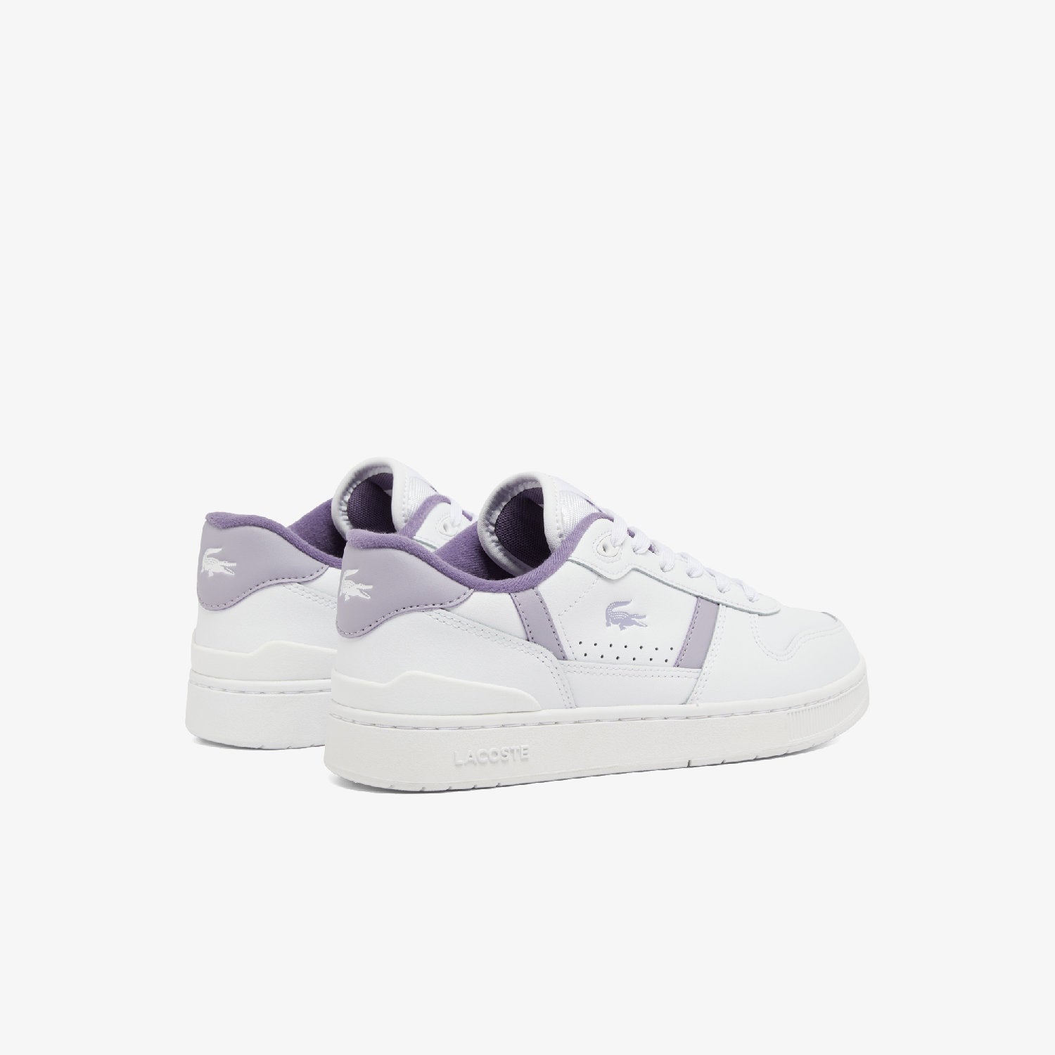Sneakers T-Clip Set en cuir - White & Light Purple