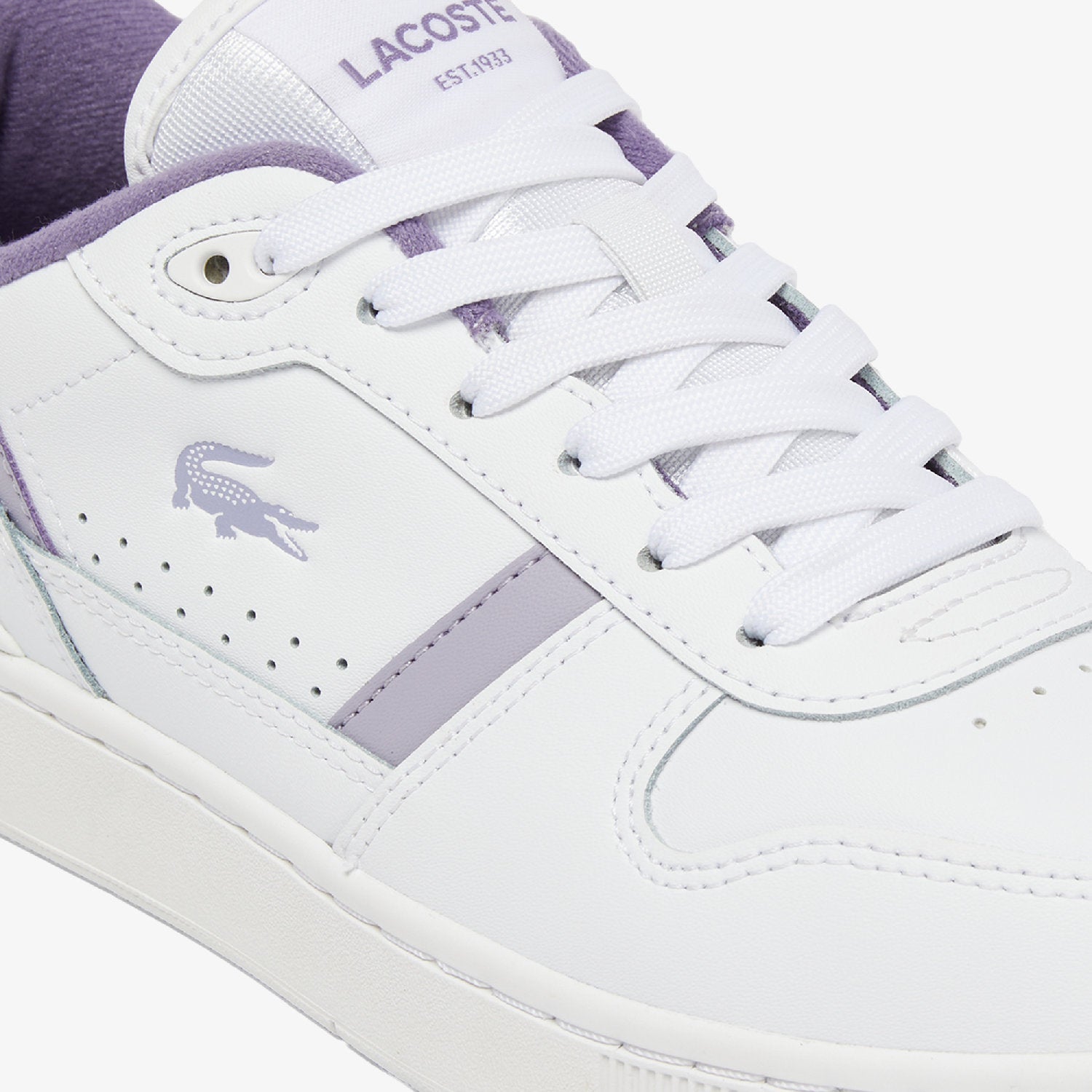 Sneakers T-Clip Set en cuir - White & Light Purple