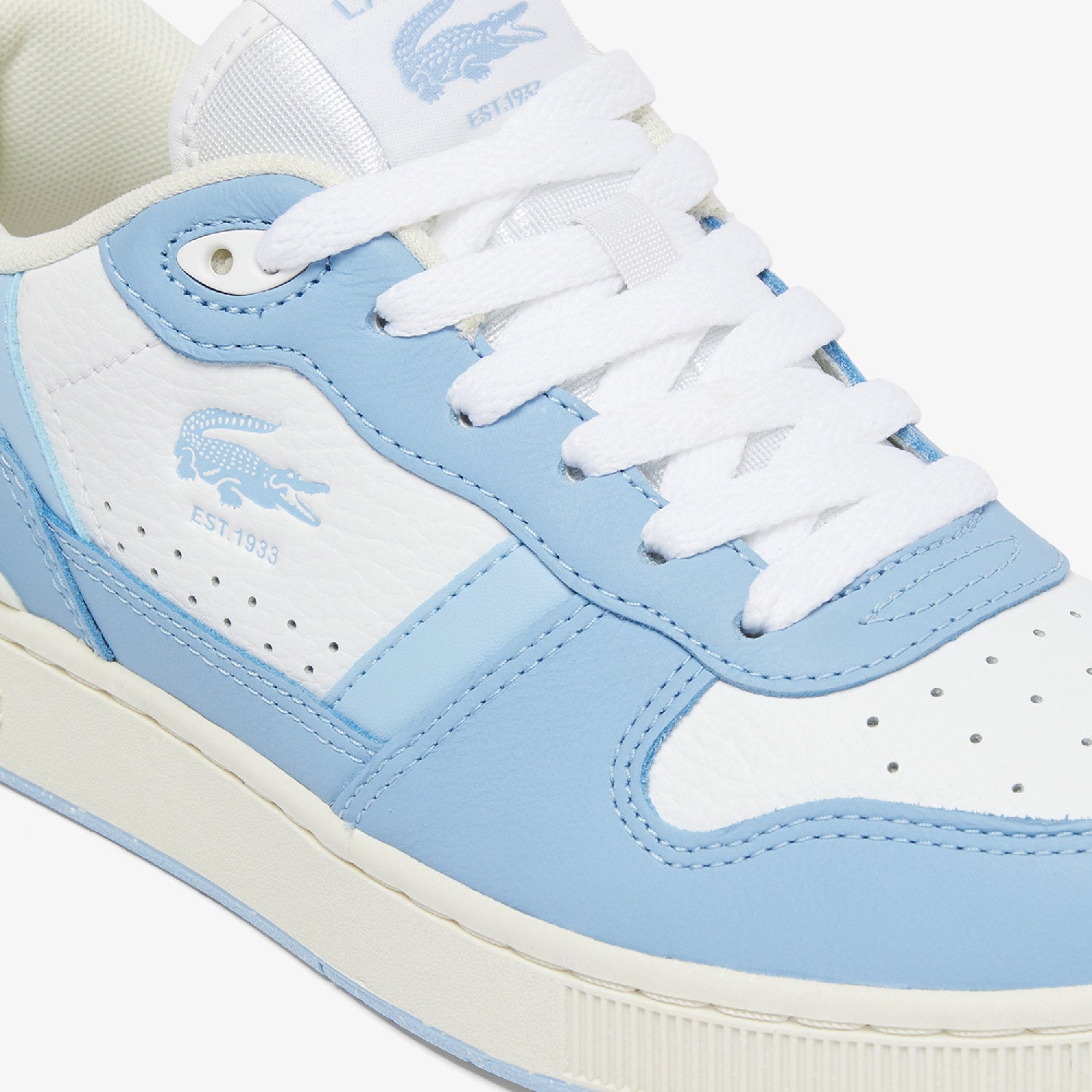 Sneakers T-Clip Set en cuir - White & Light Blue