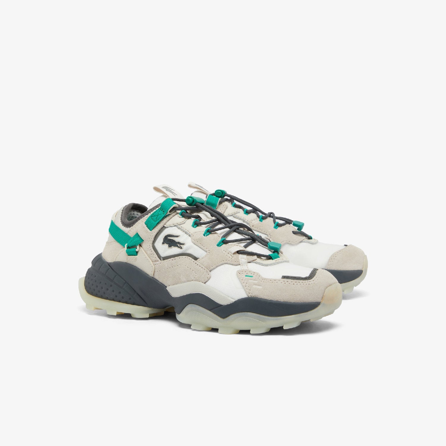 Sneakers L-Guard Breaker en daim - Off White & Grey