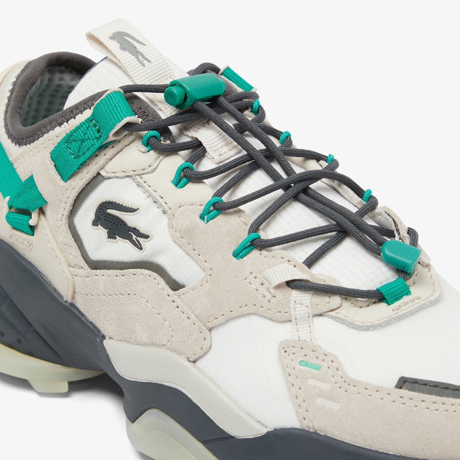 Sneakers L-Guard Breaker en daim - Off White & Grey