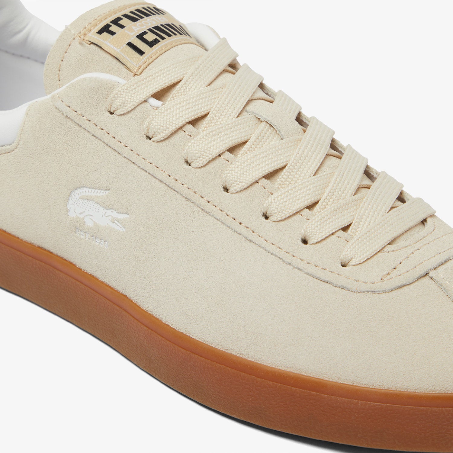 Sneakers Baseshot en daim - Off White & Gum