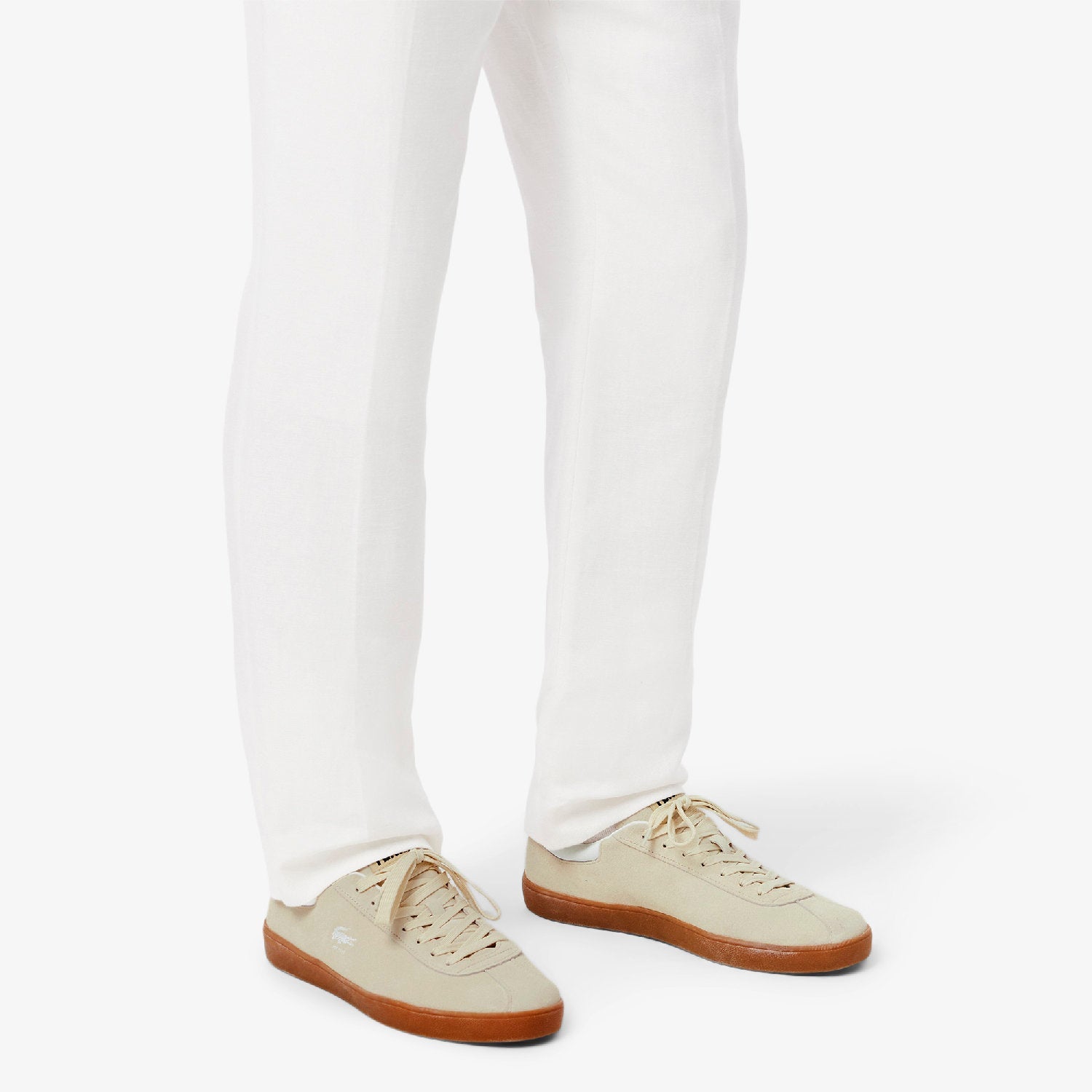 Sneakers Baseshot en daim - Off White & Gum