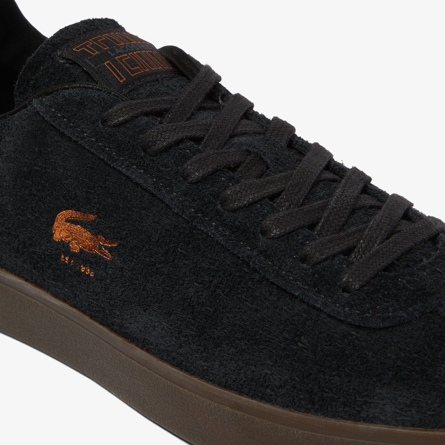 Sneakers Baseshot en daim - Black & Dark Gum