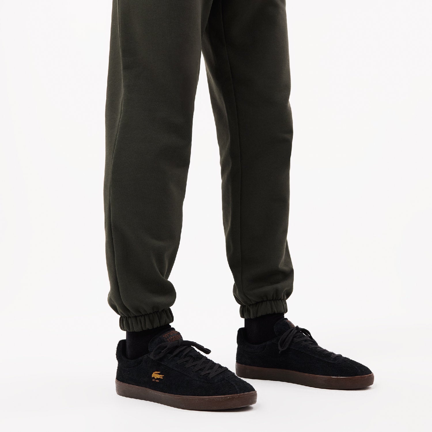 Sneakers Baseshot en daim - Black & Dark Gum
