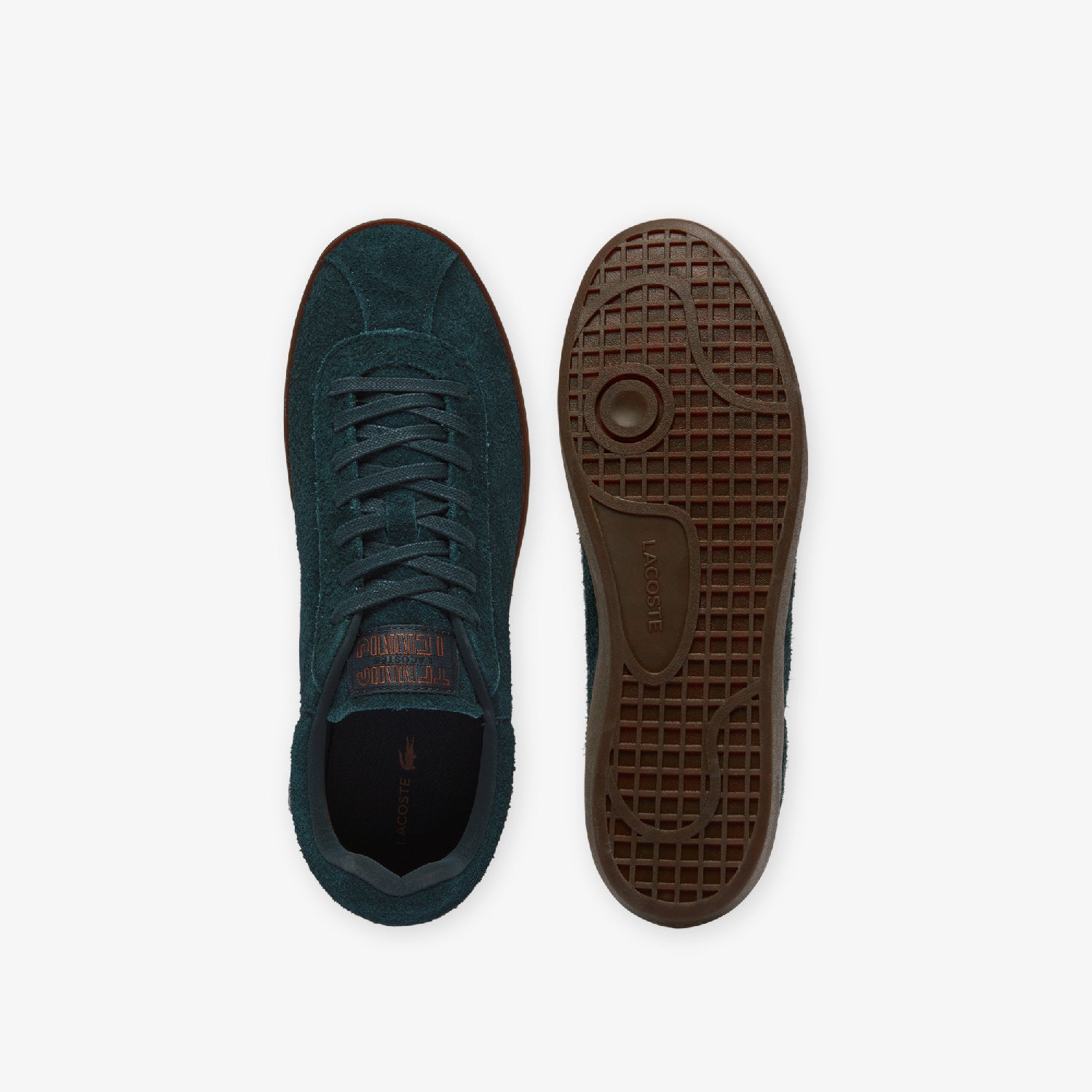 Sneakers Baseshot en daim - Dark Green & Gum