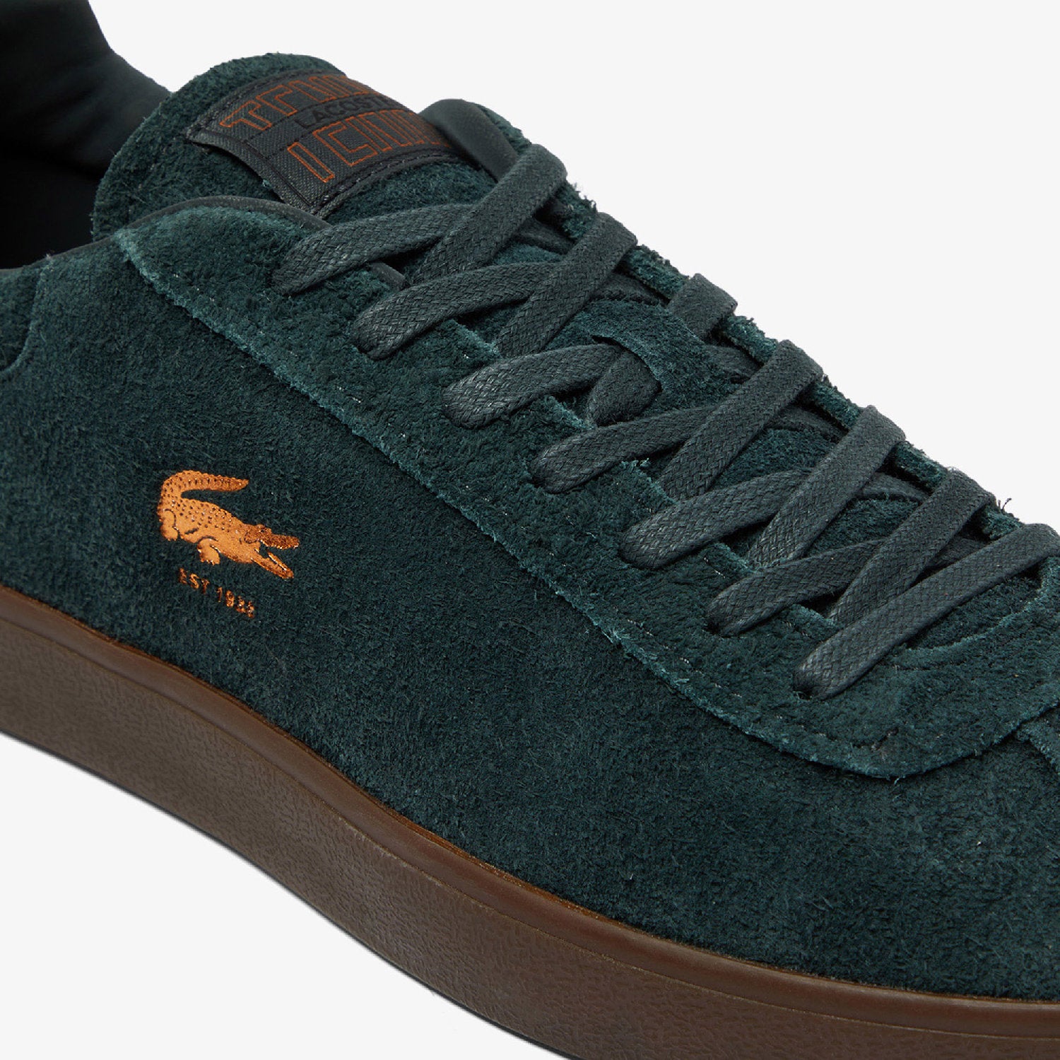 Sneakers Baseshot en daim - Dark Green & Gum