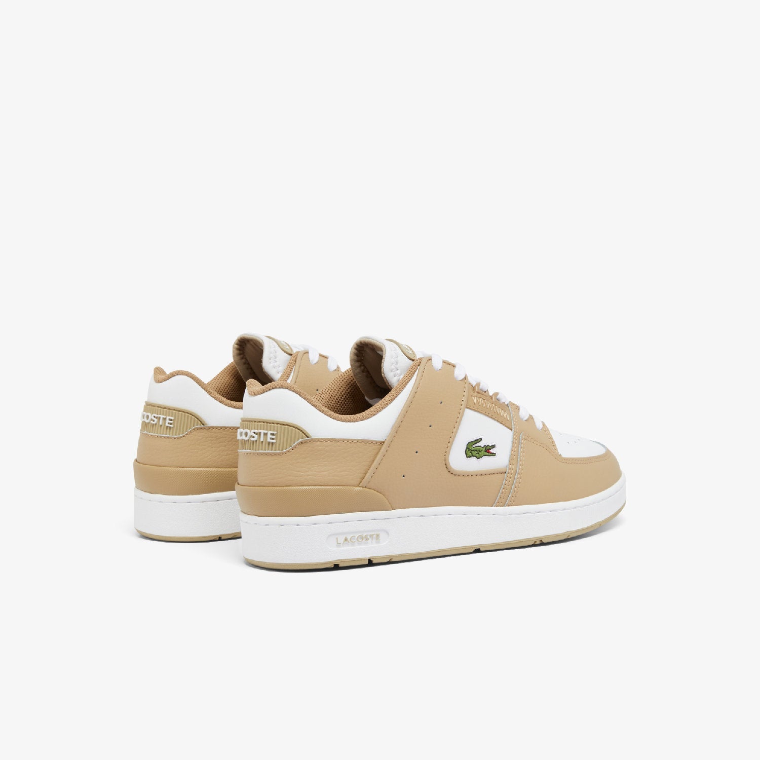 Sneakers Court Cage en cuir - Light Brown & White