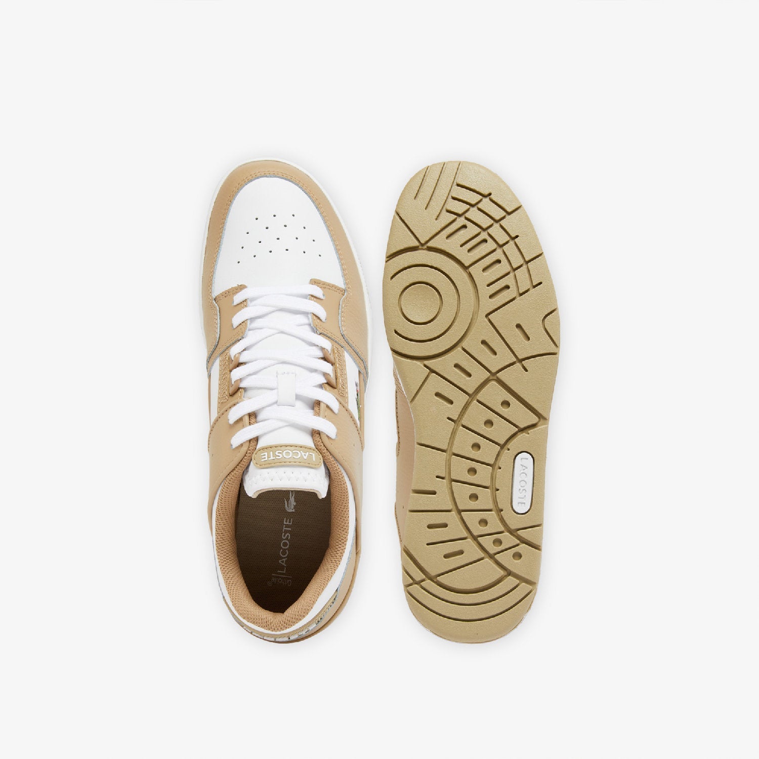 Sneakers Court Cage en cuir - Light Brown & White