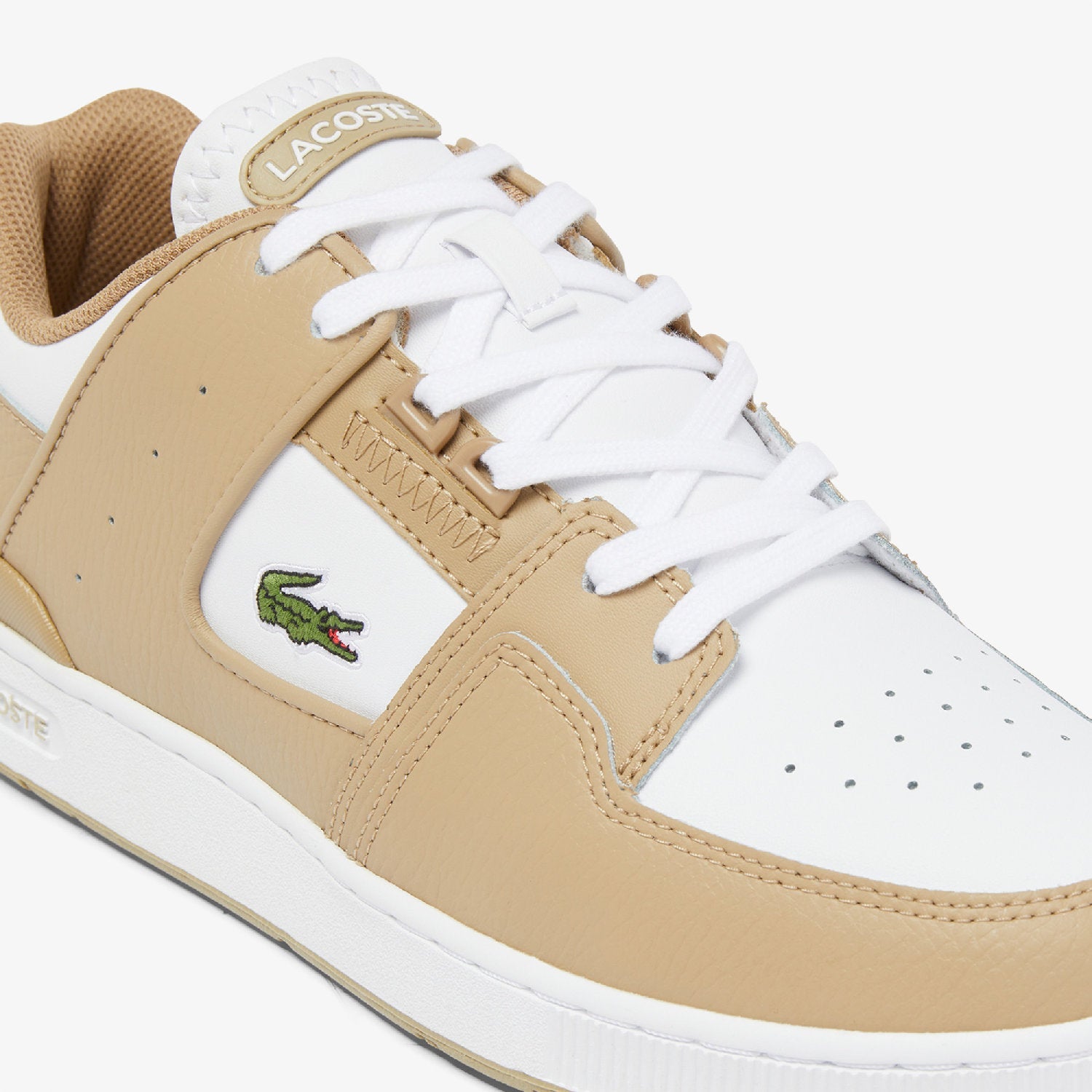 Sneakers Court Cage en cuir - Light Brown & White