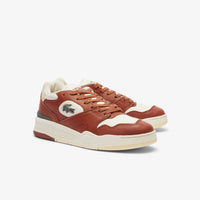 Lineshot sneakers in leather - Burgundy & Off White