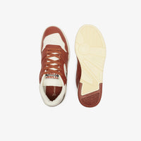 Lineshot sneakers in leather - Burgundy & Off White