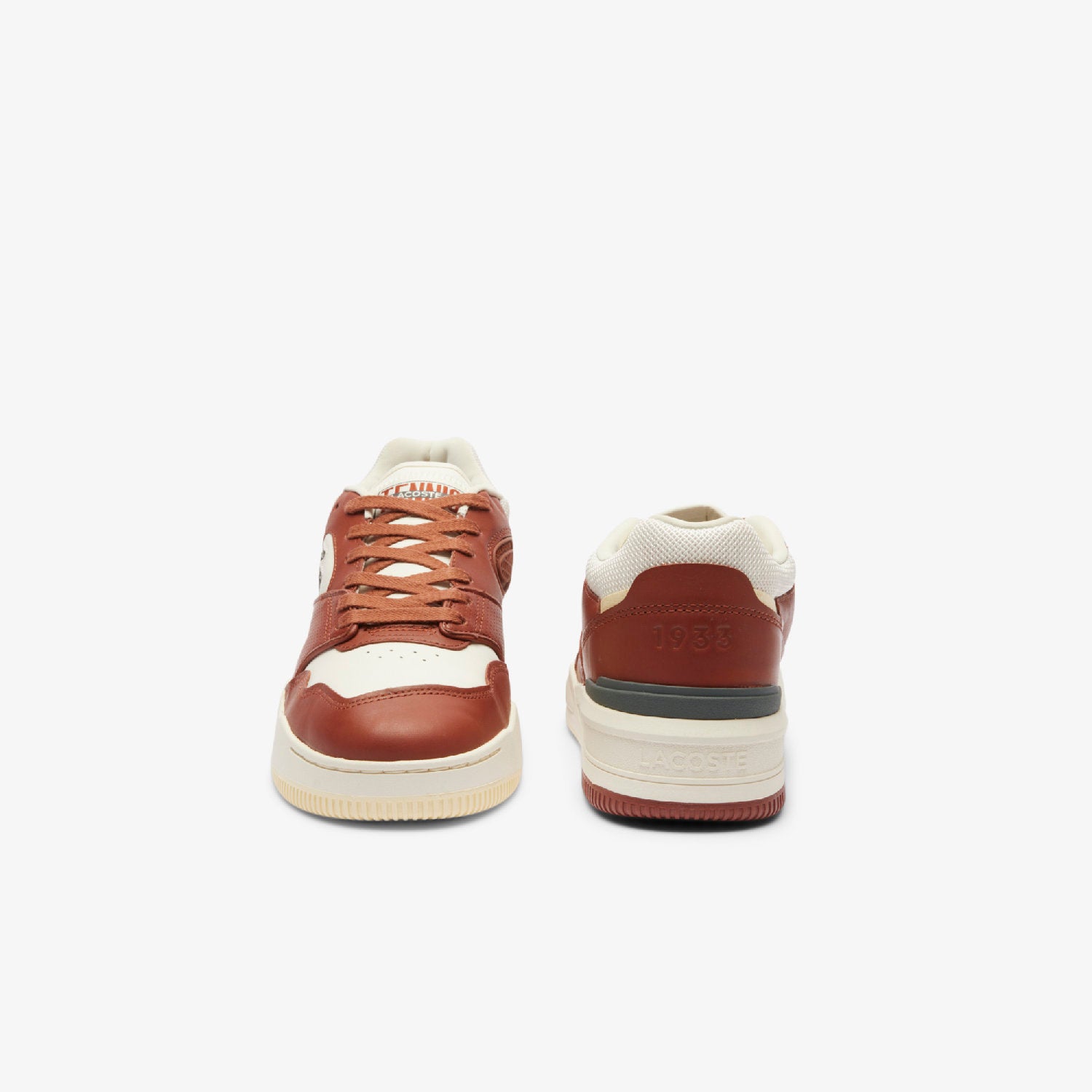 Lineshot sneakers in leather - Burgundy & Off White