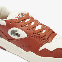 Lineshot sneakers in leather - Burgundy & Off White