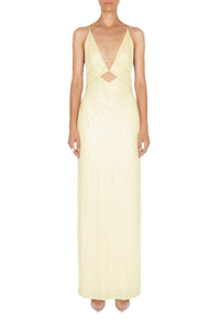 Robe longue Prism à paillettes - Buttermilk