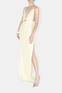 Robe longue Prism à paillettes - Buttermilk