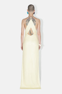 Robe longue Prism à paillettes - Buttermilk