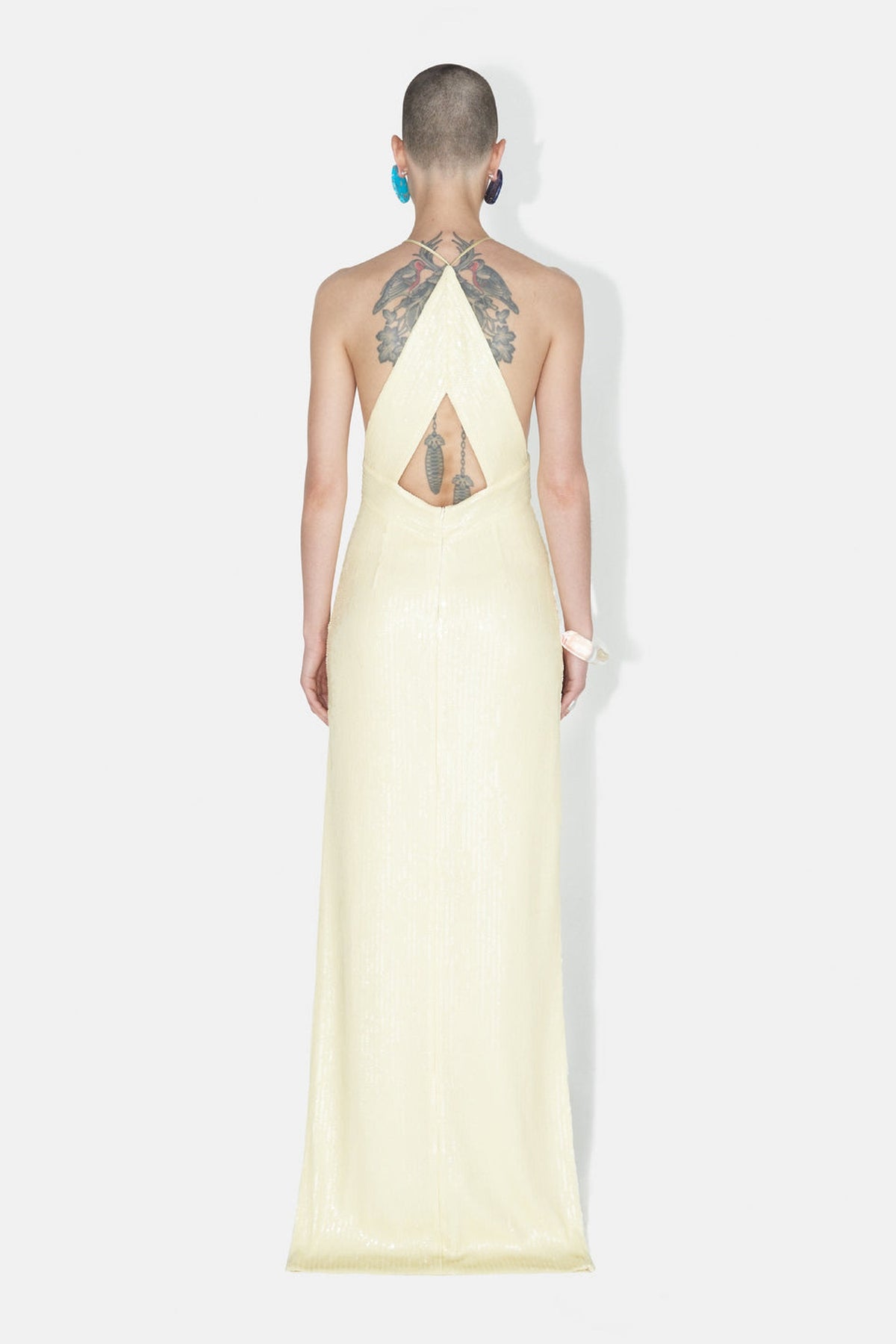 Robe longue Prism à paillettes - Buttermilk