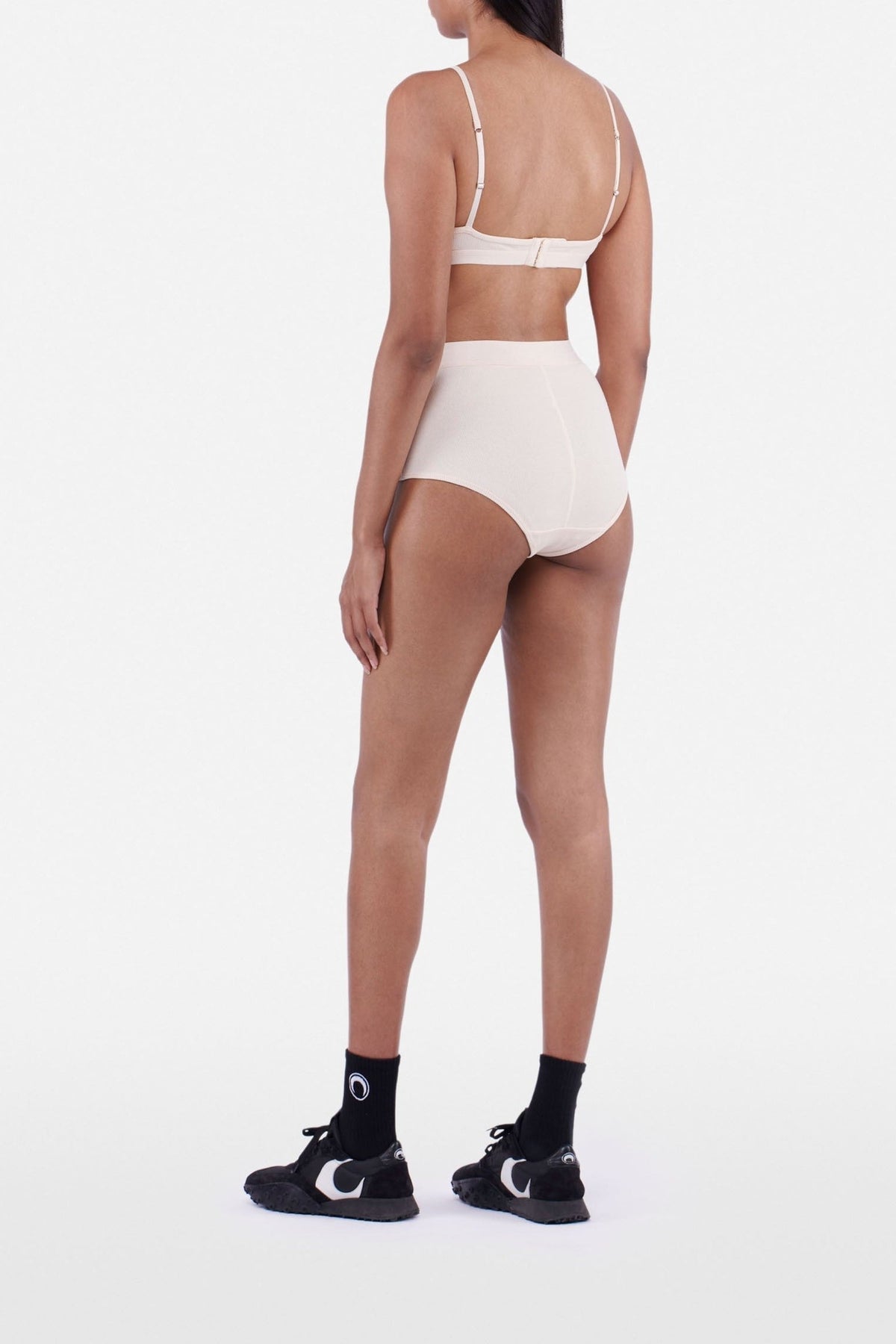 Soutien-gorge côtelé en coton - Broken White