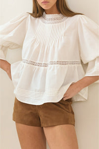 Short Le Luciani en cuir - Marron Camel