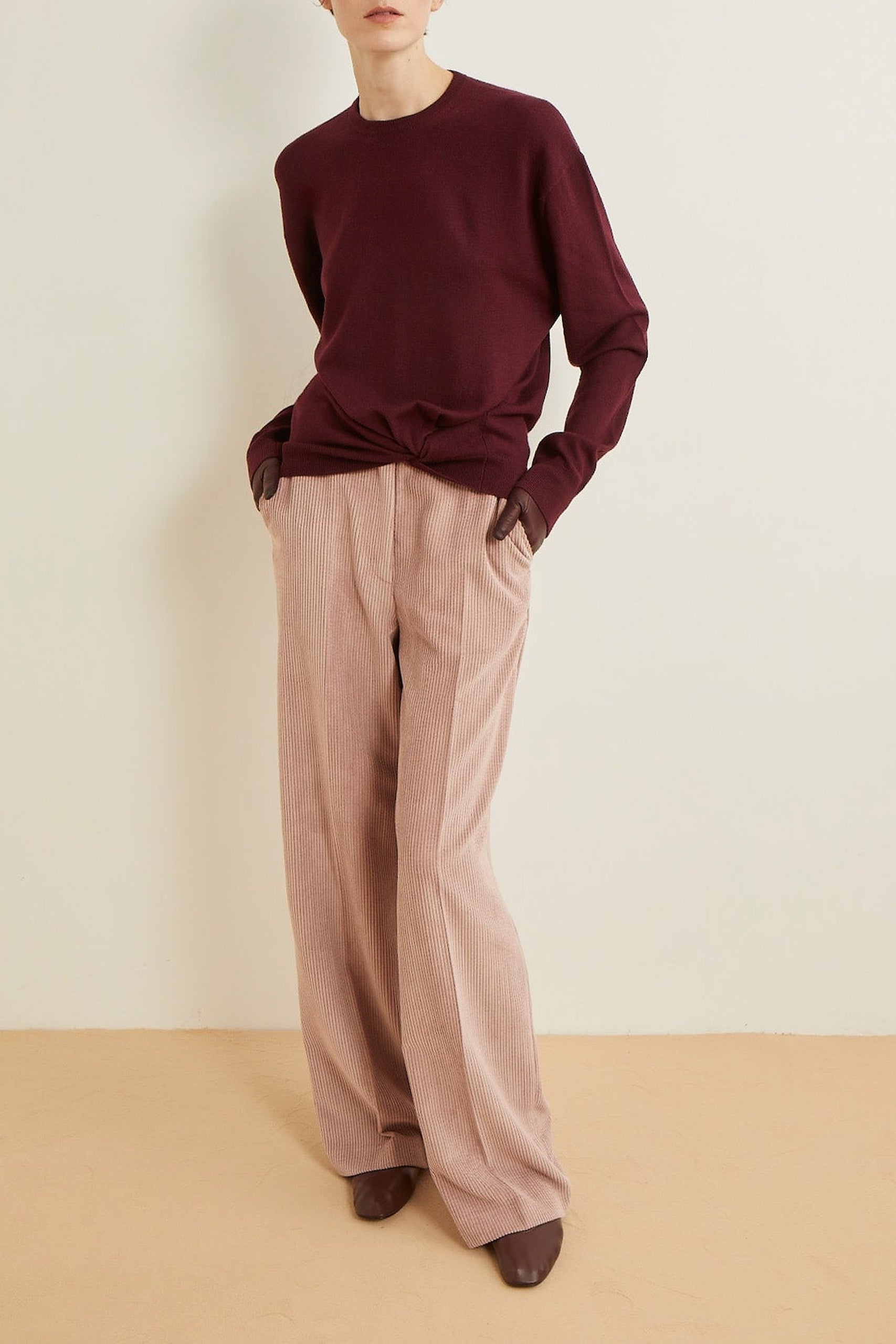 Pantalon Cloche en velours - Pink