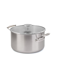Cocotte 24cm M'INOX360 en inox avec couvercle