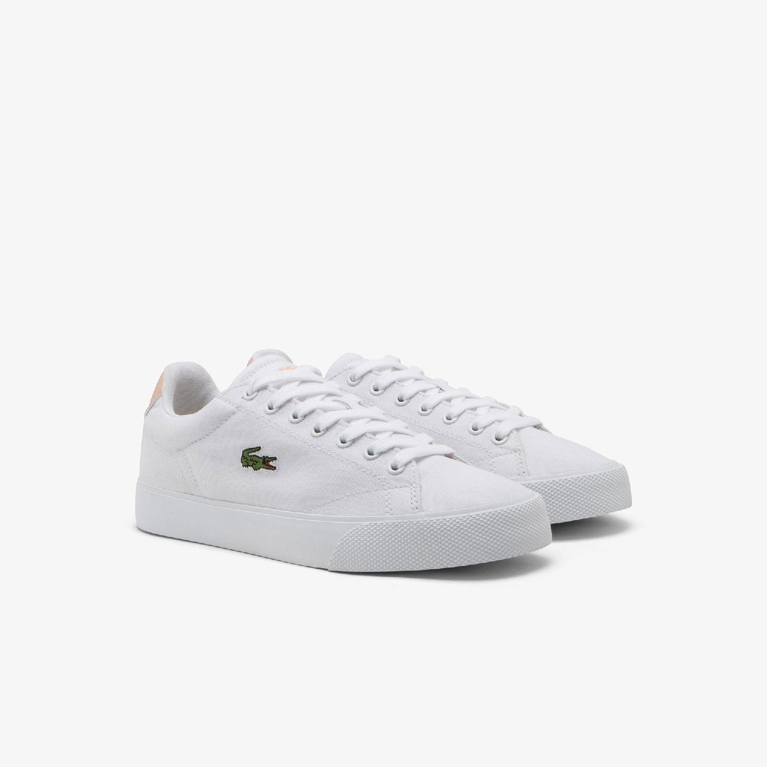 Sneakers basses en tissu - White & Light Pink