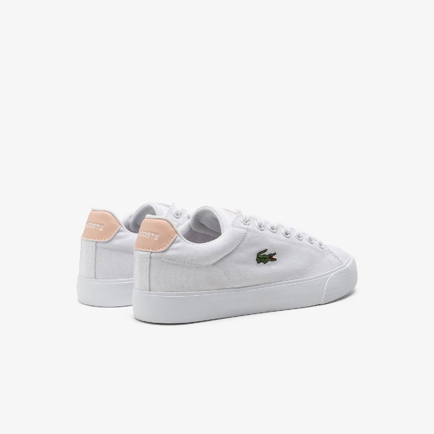 Sneakers basses en tissu - White & Light Pink